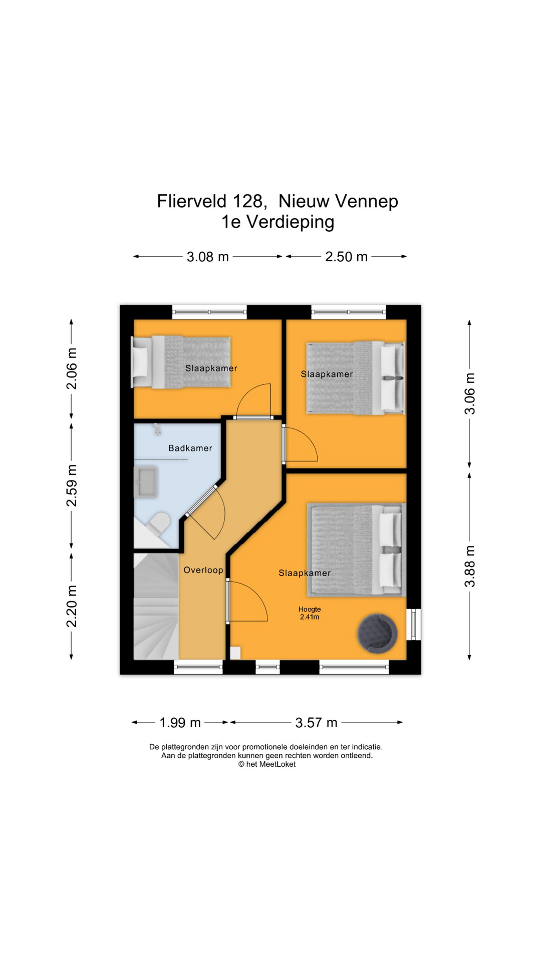 Flierveld 128 , 2151 LJ Nieuw-vennep map